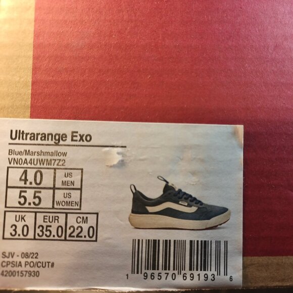 Vans Men's 4/Women's 5.5 Ultrarange EXO Blue/Marshmallow VN0AUWM7Z2 - Picture 7 of 13
